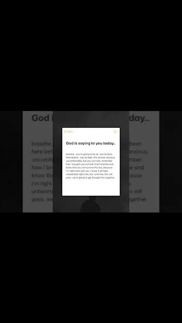 someone needs this word from God