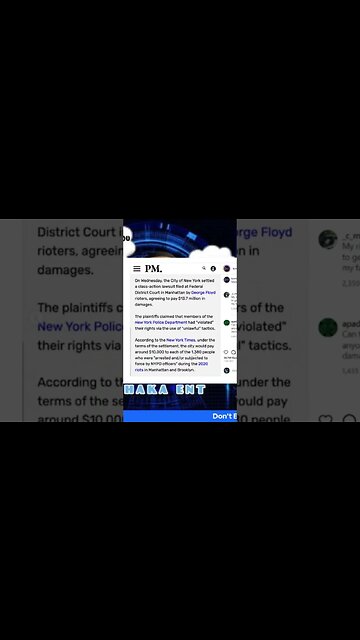 10k for each George Floyd protestor in Manhattan