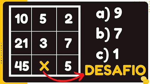 QUAL O VALOR DE X NESSE DESAFIO DE RACIOCÍNIO LÓGICO MATEMÁTICO | MATEMÁTICA BÁSICA