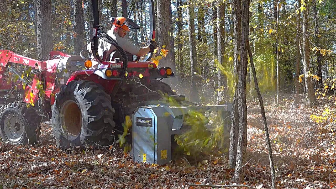 Clearing Land With A Tractor Forestry Mulcher and a Chainsaw