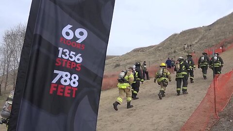 Firefighters climb Camel's Back in Boise to help fight cancer