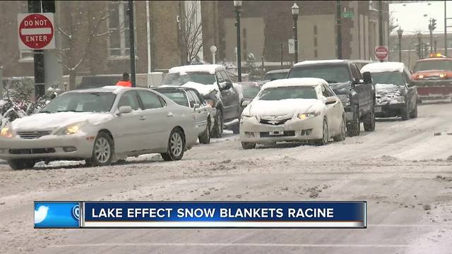 Lake effect snow pummels Racine County