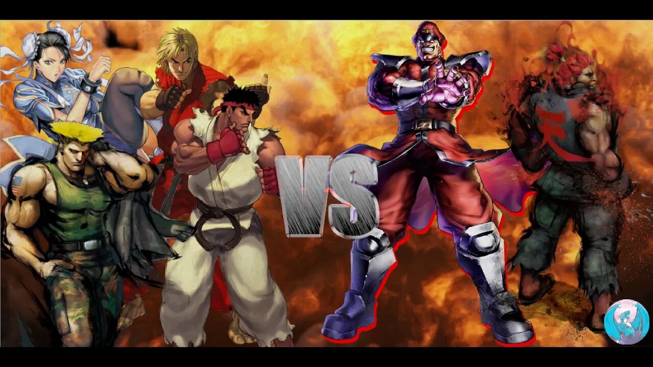 MUGEN - Request - Ryu, Ken, Chun-Li & Guile VS M Bison & Akuma - See Description