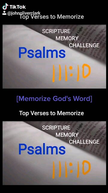 Top Verses To Memorize, Psalms 111:10