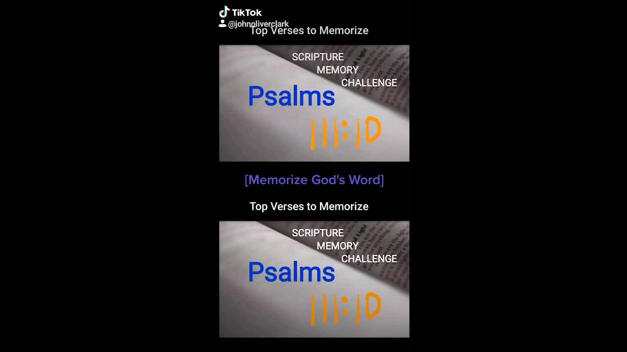 Top Verses To Memorize, Psalms 111:10