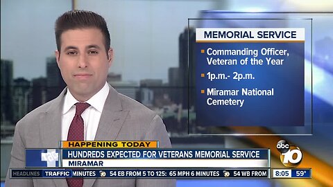 Hundreds expected for veterans memorial service