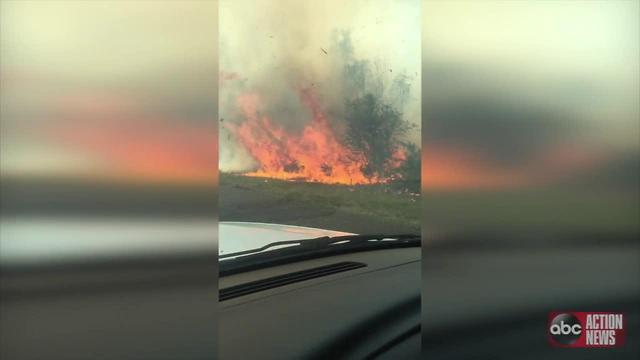 VIDEO: Smoky brush fire shuts down Gandy and I-275 in St. Pete