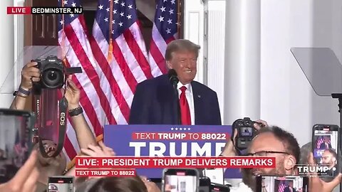 LIVE President Trump Delivers Remarks in Bedminster, NJ