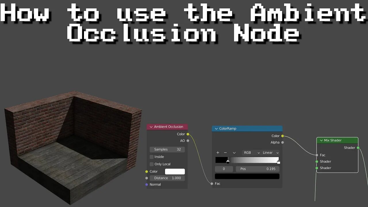 How to use the Ambient Occlusion Node in Blender