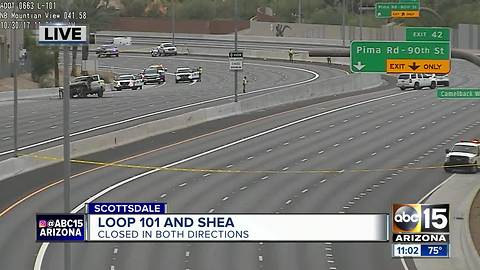 Loop 101 closed near Shea after deadly motorcycle collision