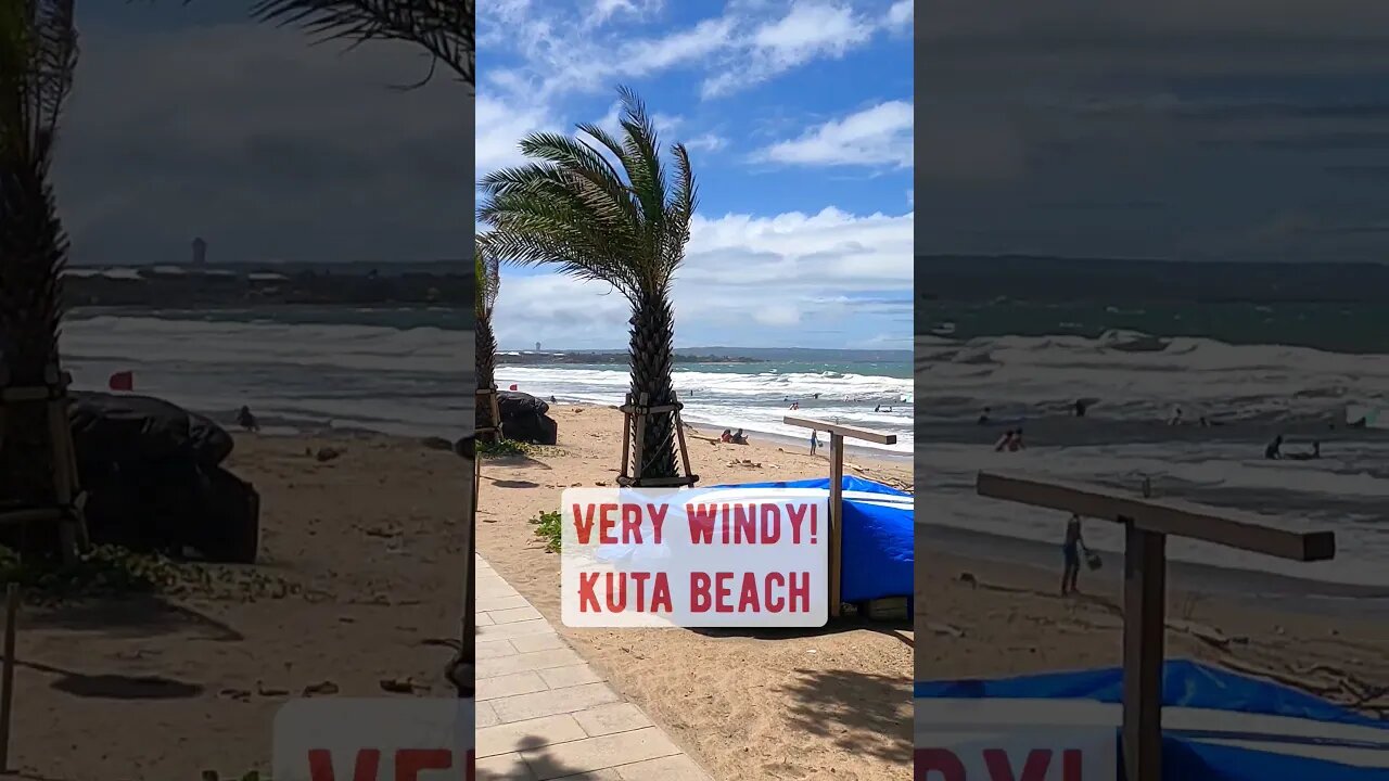 Very windy Kuta Beach today!