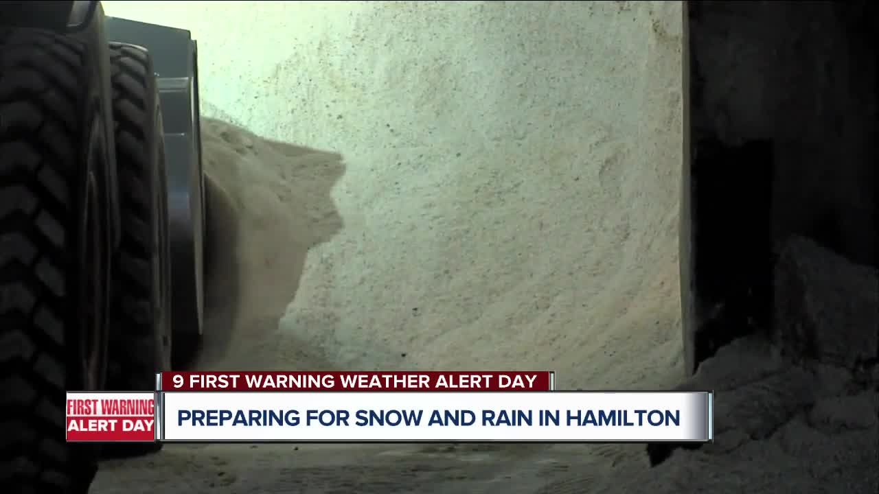 Preparing for snow and rain in Hamilton