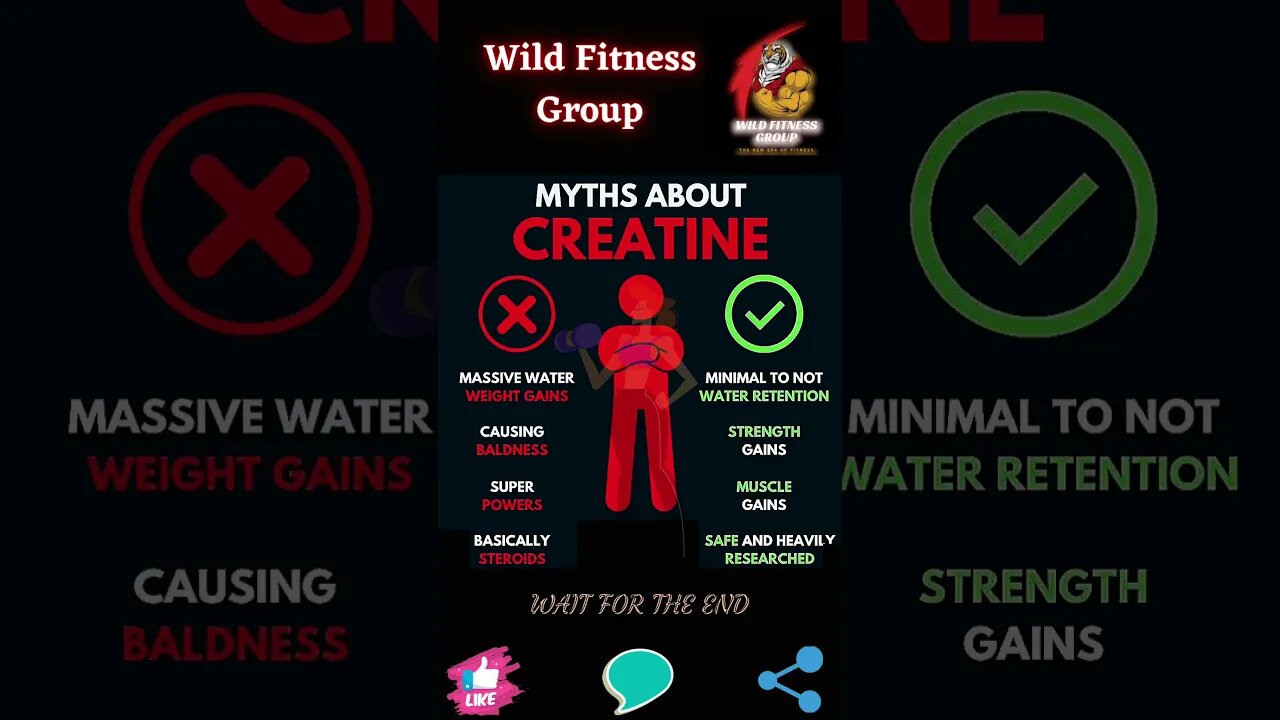 🔥 Myths about creatine 🔥 #shorts 🔥 #wildfitnessgroup 🔥 1 June 2023 🔥