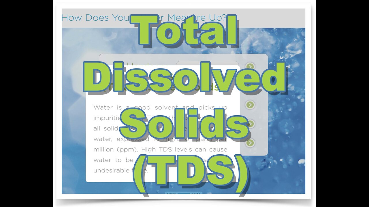 Tot@l Dissolved Solids (TDS):