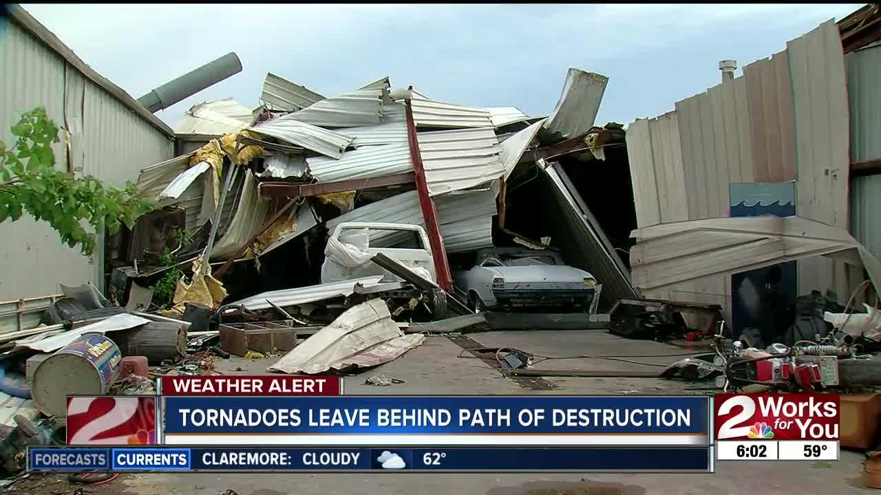 Severe weather tears through eastern Oklahoma