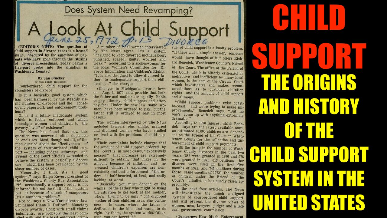 THE ORIGINS AND HISTORY OF CHILD SUPPORT IN THE UNITED STATES OF AMERICA