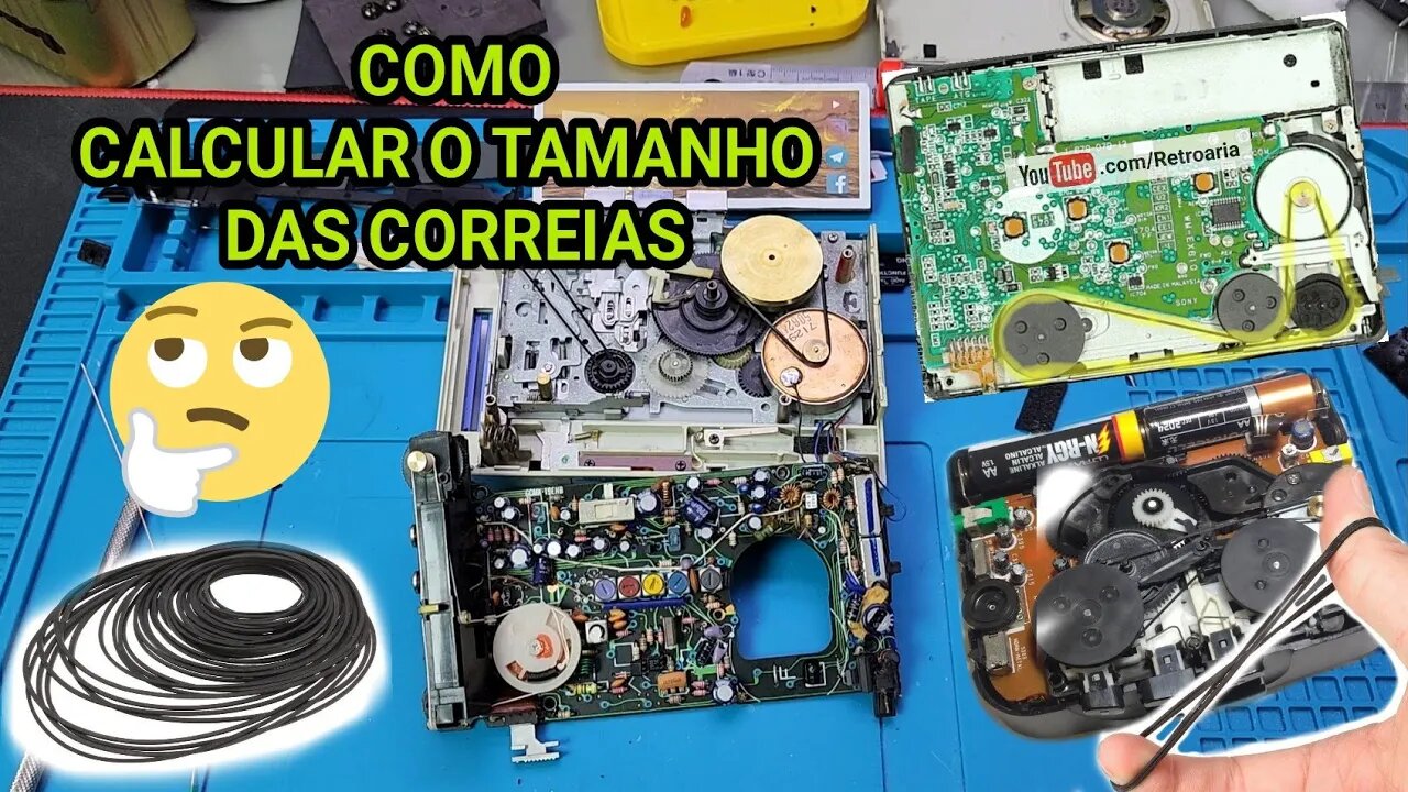 Como descobrir a medida da correia: walkmans, toca-fitas, tape decks