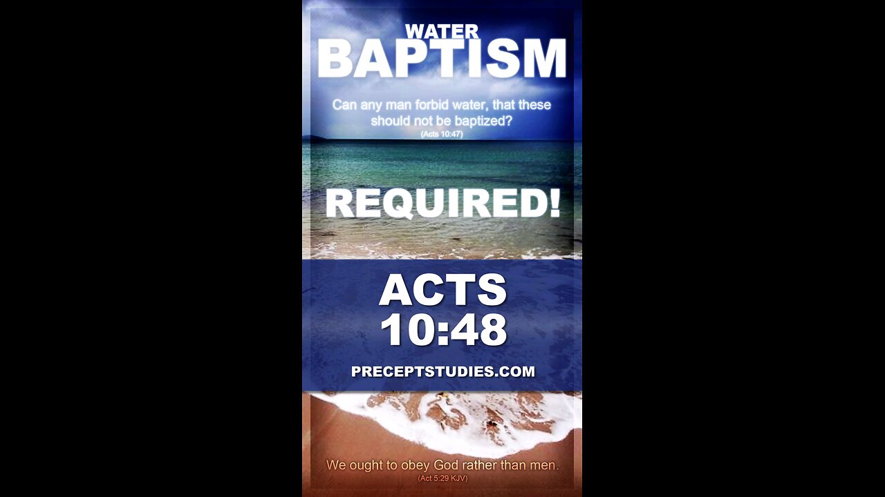 Water Baptism REQUIRED for Salvation! #Preach