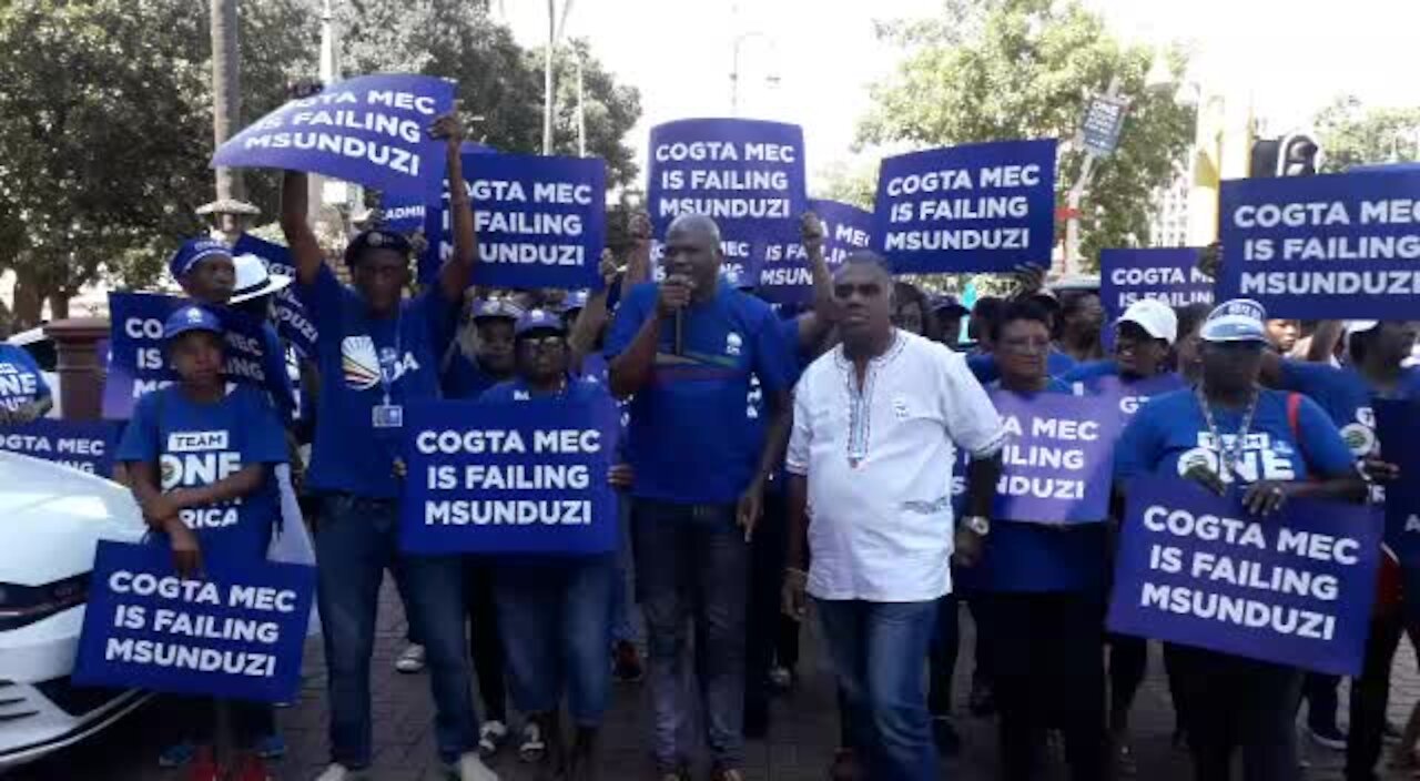 SOUTH AFRICA - KwaZulu-Natal - DA lead picket in PMB (Video) (96P)