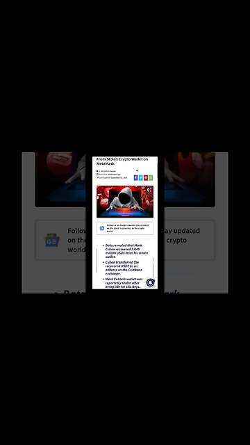 Mark Cuban's Incredible Crypto Recovery: $3M Saved from Stolen Wallet on MetaMask | #shorts