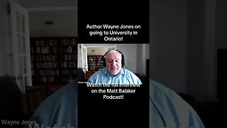 Author Wayne Jones on going to University in Ontario! #shorts