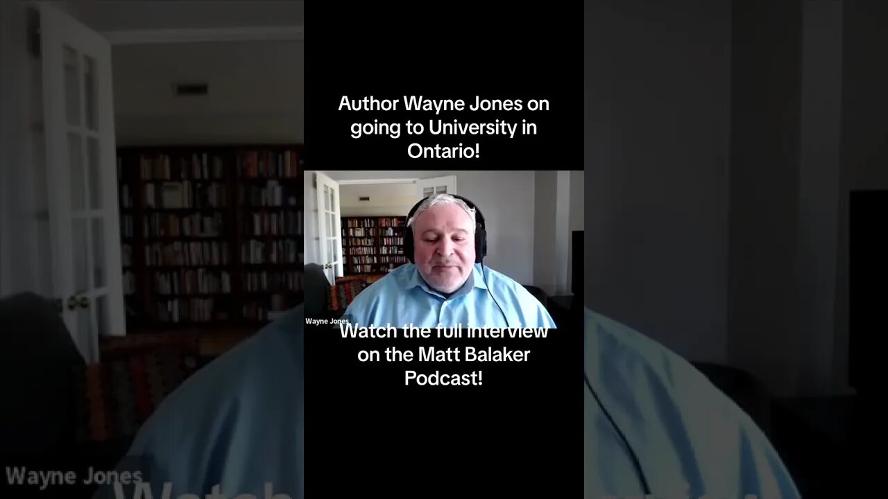 Author Wayne Jones on going to University in Ontario! #shorts