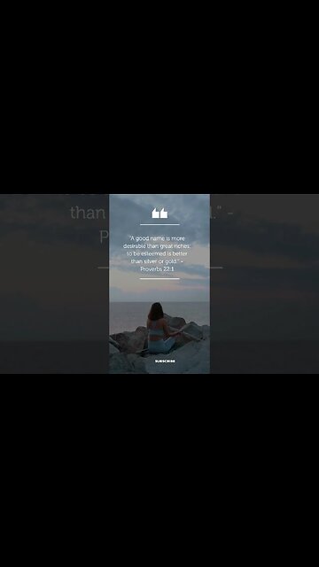 A Good Name is Better Than Gold #shorts