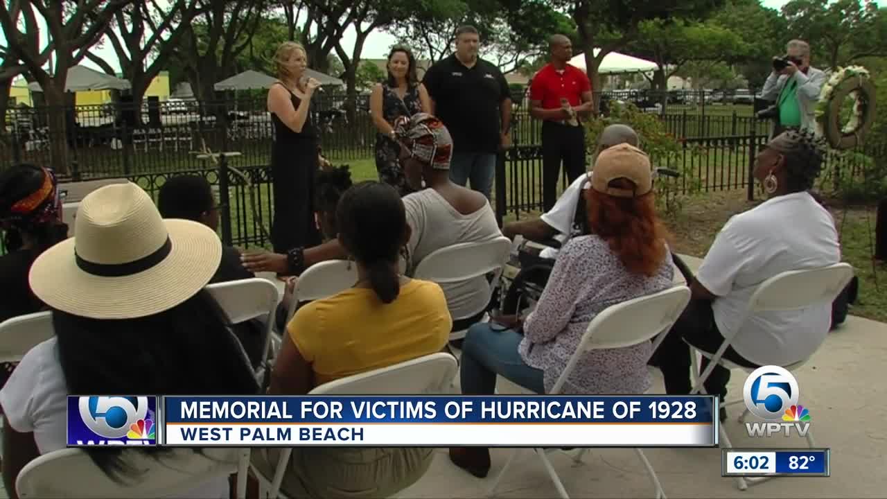 Memorial held for victims of the hurricane of 1928