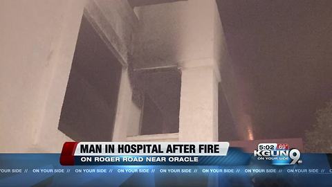 Apartment fire sends one to hospital