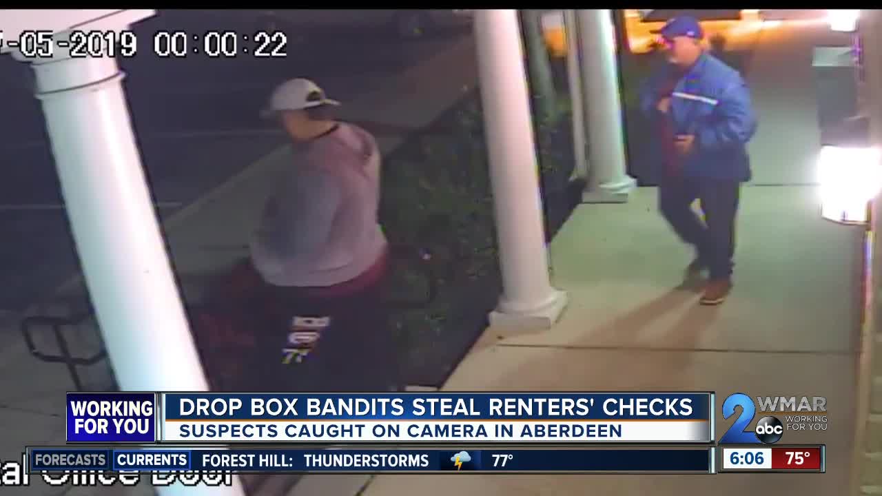 2 men are wanted after stealing rent checks for 2 Aberdeen Apartments drop boxes