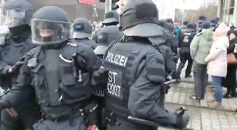 Police not welcomed in Magdeburg Germany