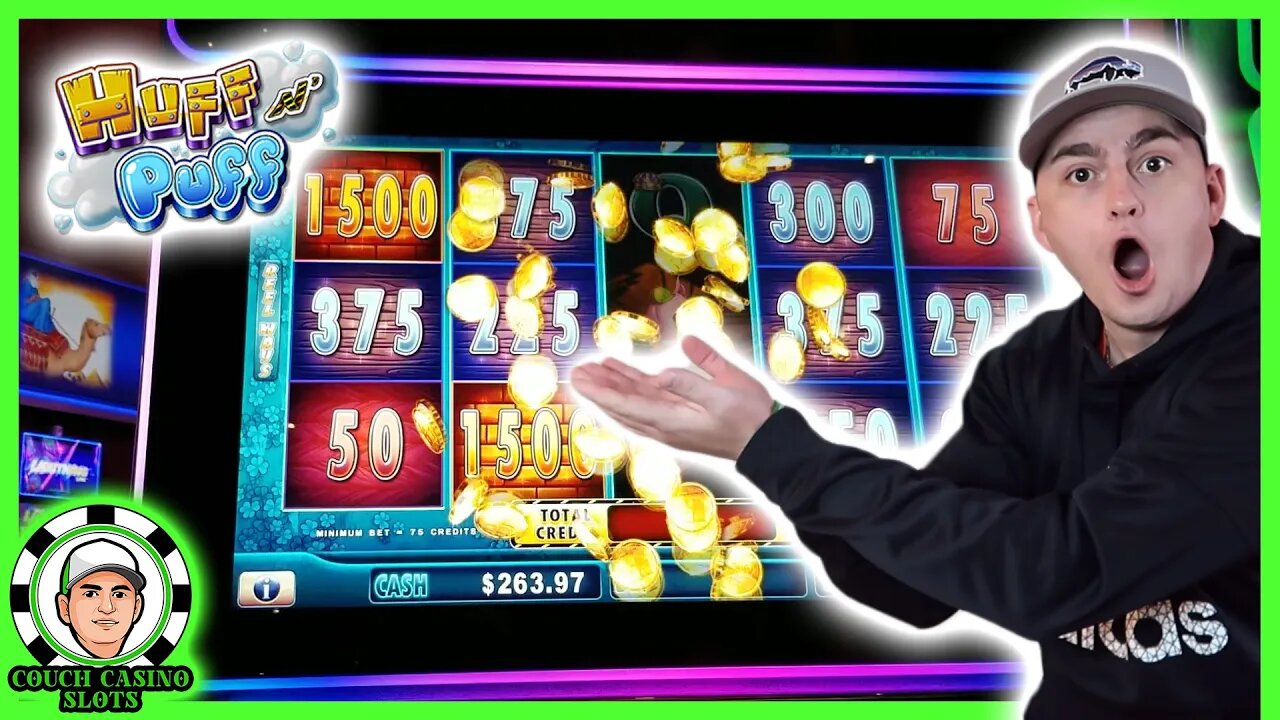 BIG BONUS WIN!! HUFF N PUFF LOCK IT LINK SLOT MACHINE WINNER!!