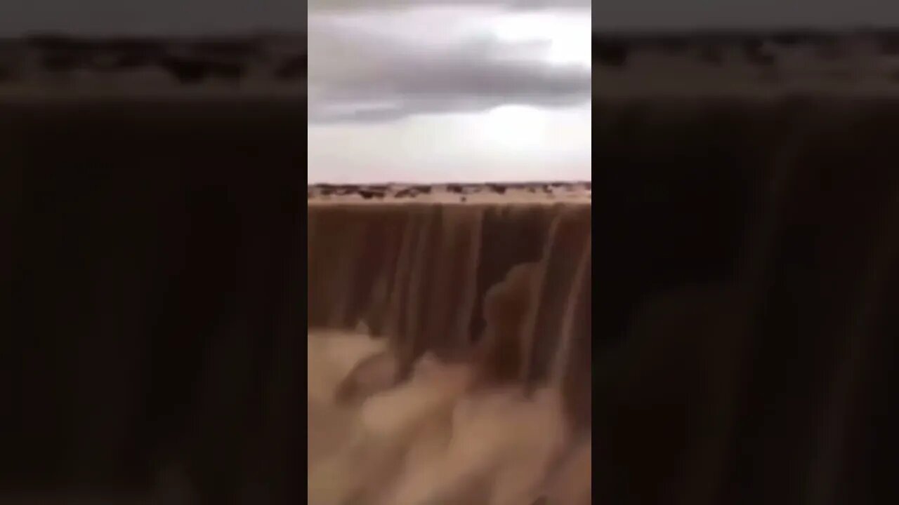 Stunning SANDFALL in Saudi Arabia #travel #nature