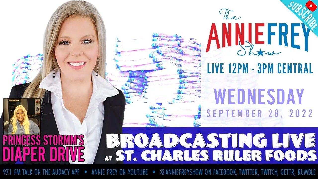 Diaper Drive LIVE from St. Charles Ruler Foods • Annie Frey Show 9/28/22