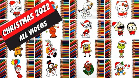 How to draw and paint - Compilation Christmas 2022 - All Videos - Shorts and TikTok