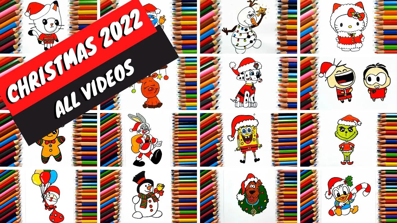 How to draw and paint - Compilation Christmas 2022 - All Videos - Shorts and TikTok