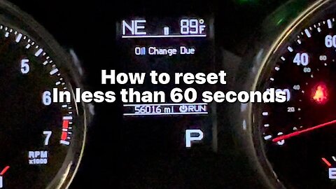 How to reset oil change due on 2012 Jeep Grand Cherokee ￼