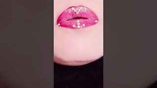 Lip Art Tutorial Glitter Bling #makeup #short #shorts #viral #shortvideo #lipswatches #grwm