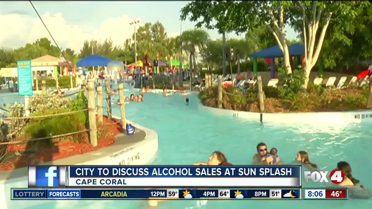 City of Cape Coral to discuss alcohol sales at Sun Splash water park