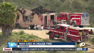 Man dies in East County fire