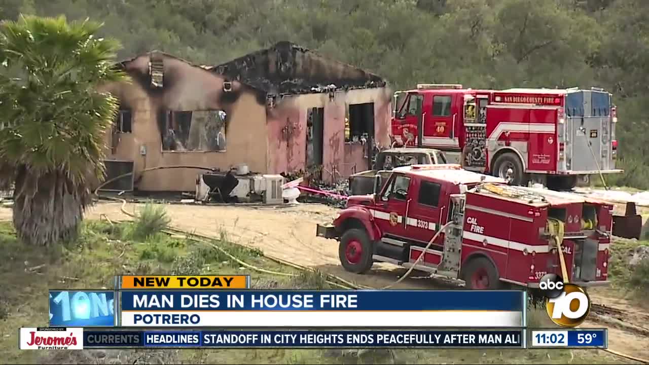 Man dies in East County fire