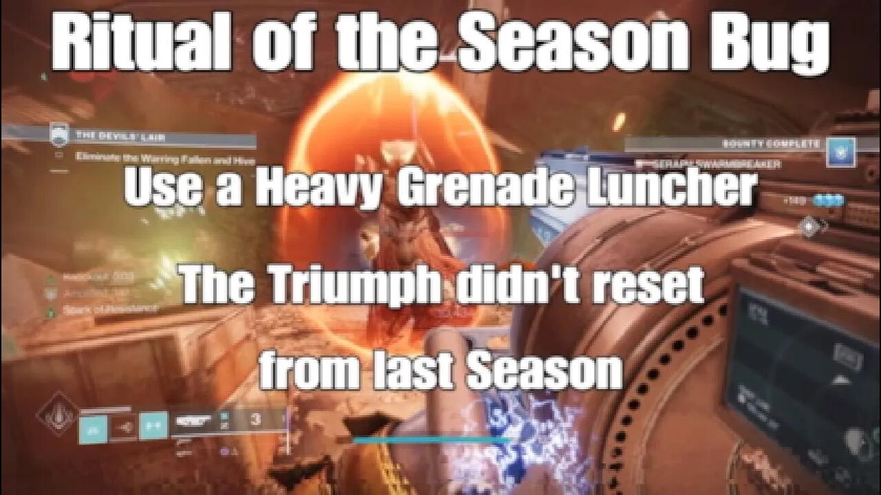Destiny 2 - Ritual of the Season Bug FIX!!