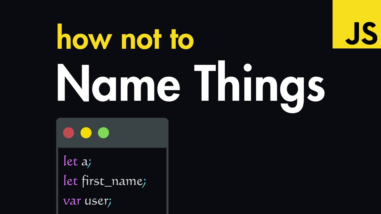 JavaScript Variable Naming Best Practices