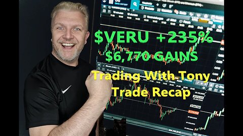 Day Trade With Tony, Trade Recap: $VERU +235%! +$6,700 Green Day