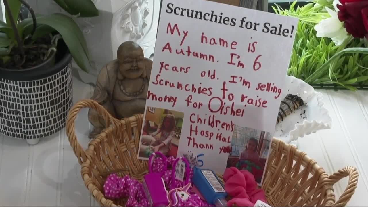 7-year-old from Lancaster makes scrunchies for Oishei