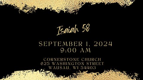 Isaiah 58 Bible Study - Cornerstone Wausau