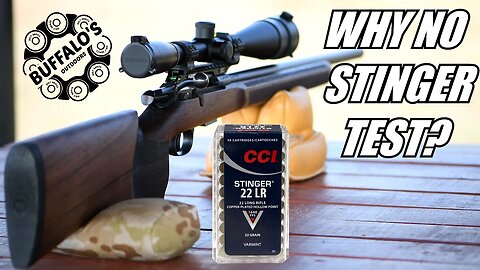 CZ 457 VARMINT MTR .22lr - WHY NO CCI STINGER TEST?