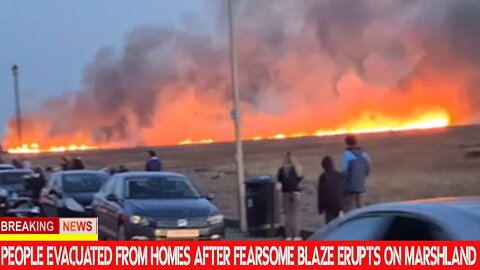 🔴Liverpool : People evacuated from homes after fearsome blaze erupts on marshland