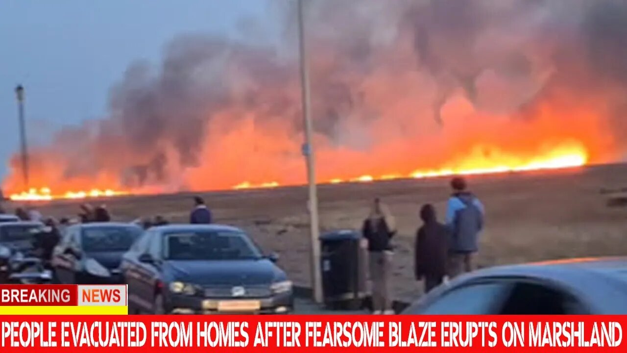 🔴Liverpool : People evacuated from homes after fearsome blaze erupts on marshland