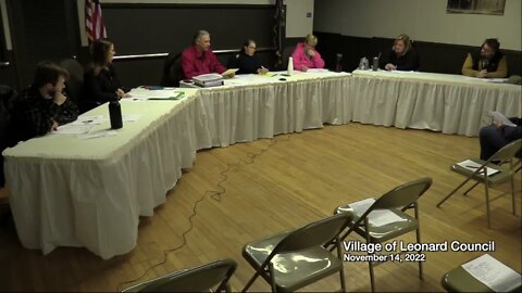 Village of Leonard Council 11/14/22